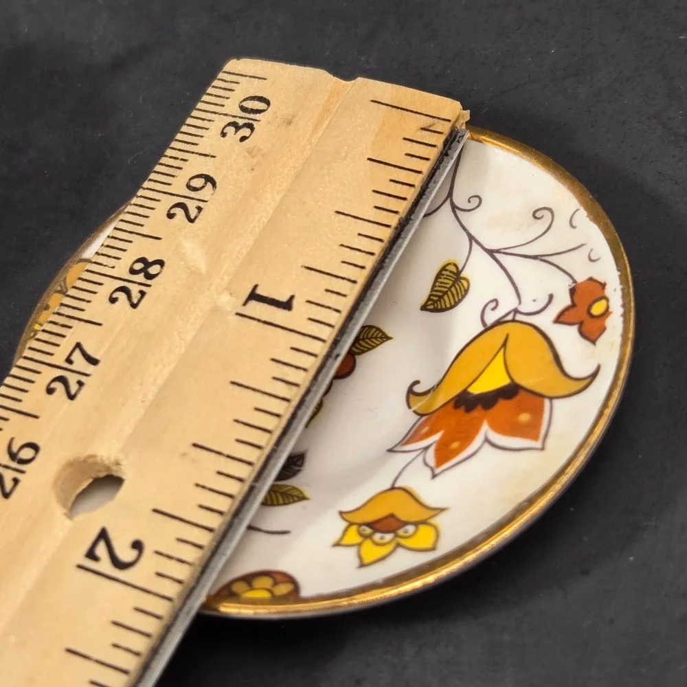 Vintage Rosina Bone China Miniature Single Teacup Saucer Set Floral Gold England